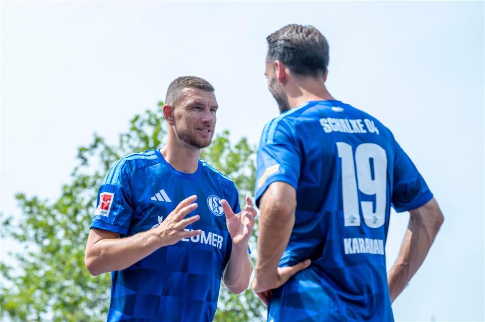 Hat noch was vor auf Schalke: Edin Dzeko.David Inderlied/dpa