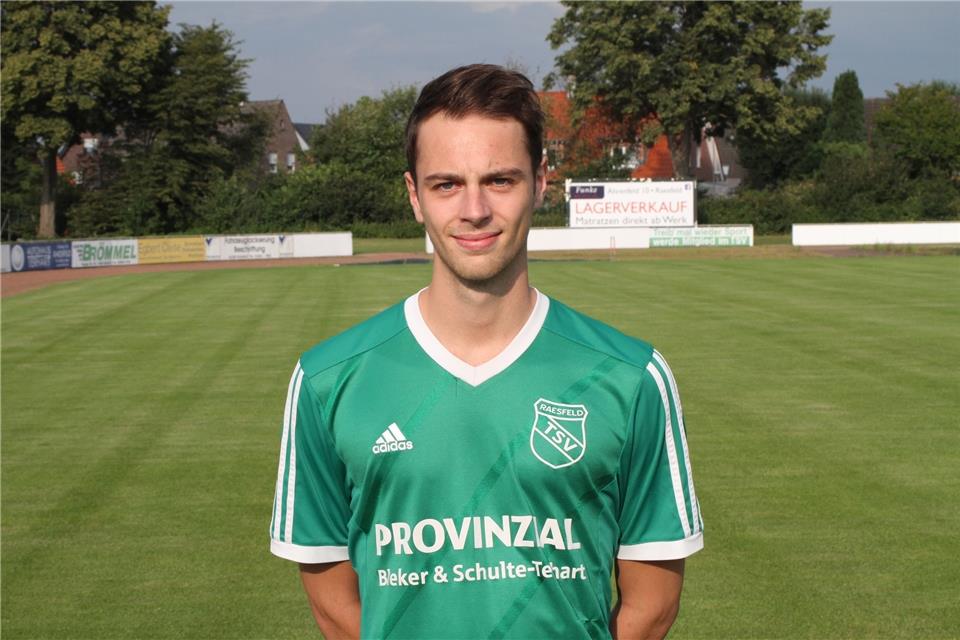 Fußball: TSV Raesfeld holt gegen Marl-Hamm nach  Hat sich erneut verletzt in fällt heute gegen Marl-Hamm aus: Raesfelds David Steinkamp.