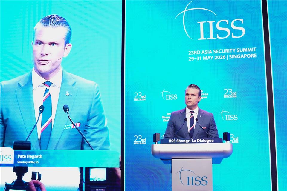 Hegseth hat Europa in Singapur scharf kritisiert.Achmad Ibrahim/AP/dpa