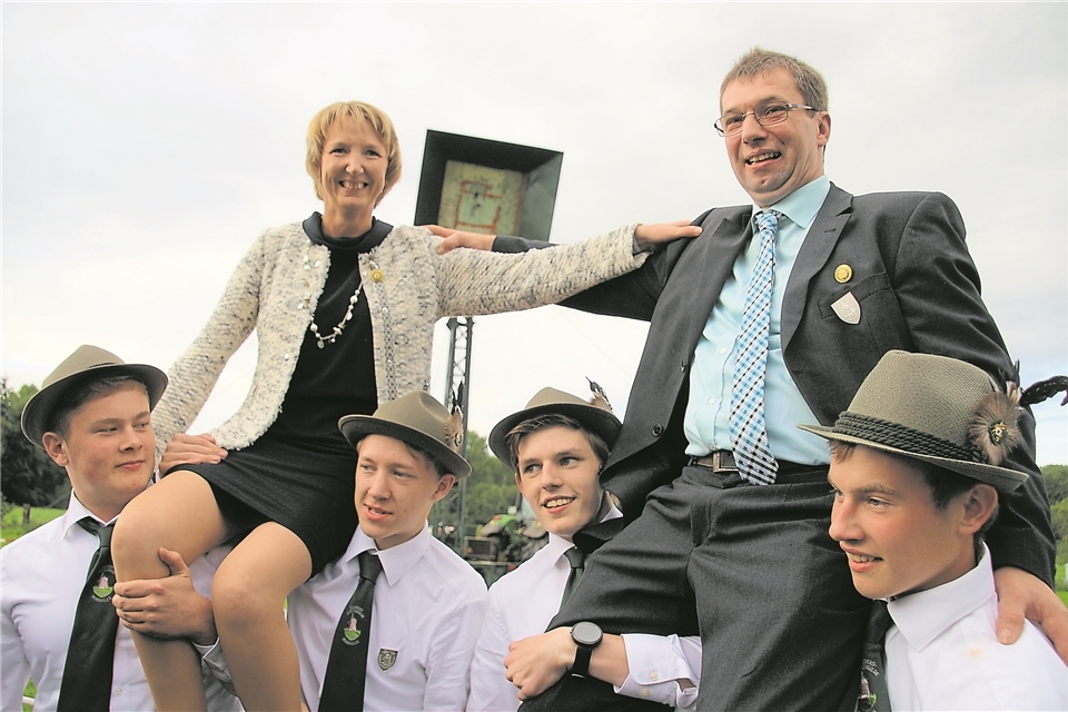 Heike Höing und  Hubert Schulze-Hilbt sind das neue Kaiserpaar. 