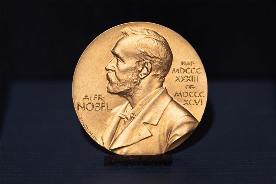 Heiß begehrt: Die Nobelmedaille, in diesem Fall diejenige, die der deutsche Schriftsteller Günter Grass 1999 in der Kategorie Literatur erhalten hat.Daniel Reinhardt/dpa