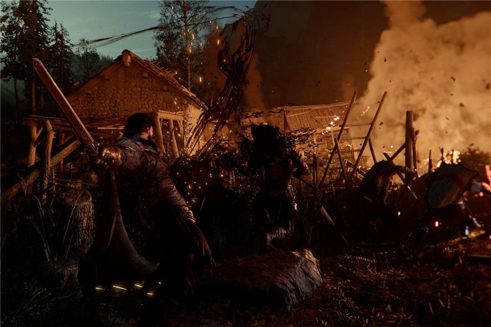 Held Kliff im Kampf: Mit seiner Söldnertruppe, den Greymanes muss er auch gegen mythische Kreaturen und archaische Kräfte gewappnet sein.Pearl Abyss/dpa-tmn