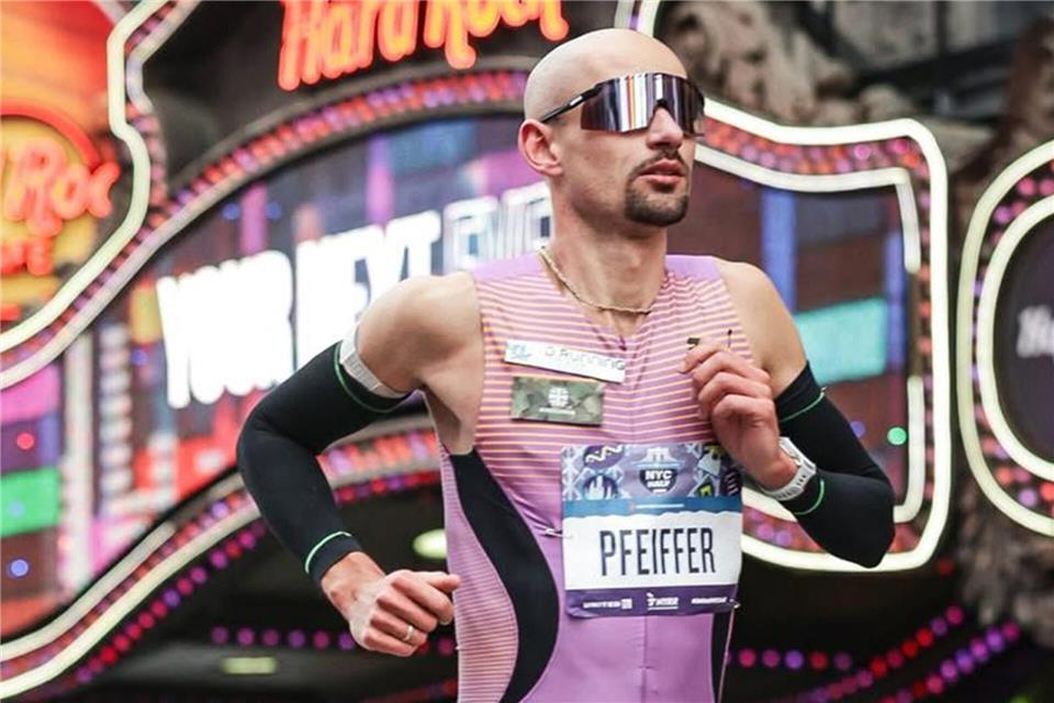 Hendrik Pfeiffer, hier beim Halbmarathon in New York am 15. März, fehlten am Sonntag in Berlin nur fünf Sekunden zu seiner persönlichen Bestmarke (61:28 Minuten).
