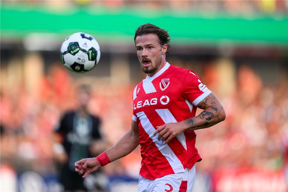 Henry Rorig gelang in Unterzahl der Treffer für Energie Cottbus (Archivbild)Robert Michael/dpa