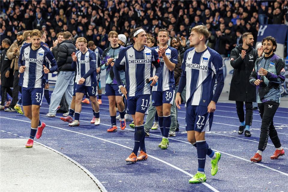 Berliner Doppelpack: Union und Hertha im Parallel-Einsatz Hertha BSC spielt innerhalb einer Woche zum dritten Mal im Olympiastadion (Archivbild). Andreas Gora/dpa