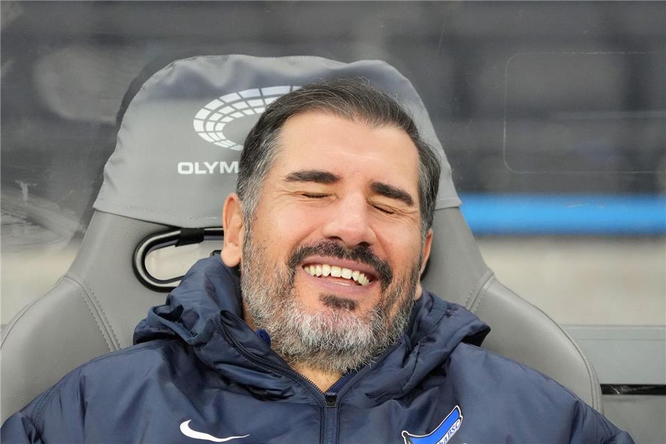 Hertha Coach Cristian Fiél kann sich an sein Tor gegen Ulm vor 23 Jahren nicht mehr erinnern. Soeren Stache/dpa