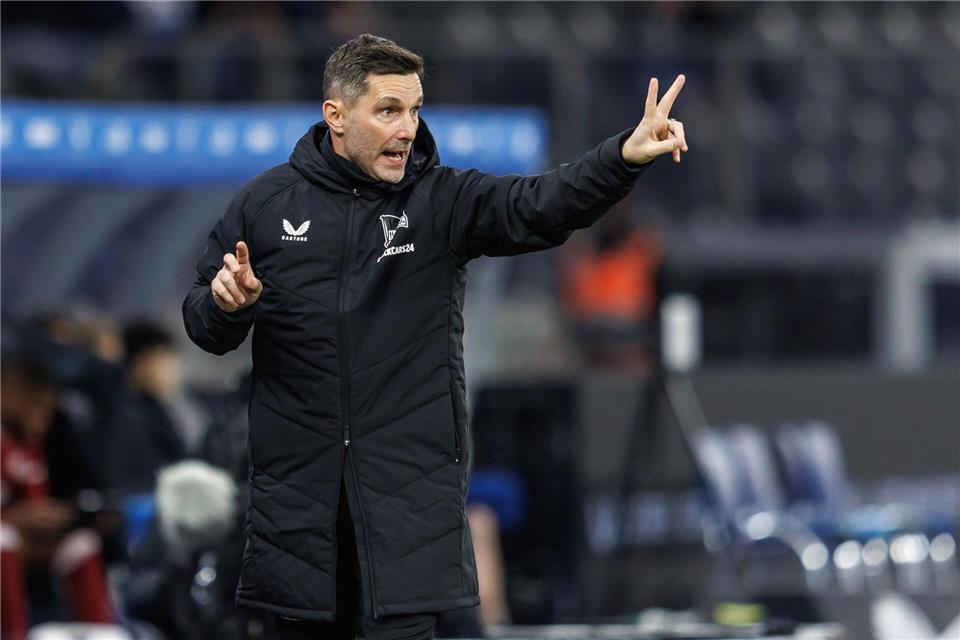 Hertha-Coach Leitl ist nach dem Trainingslager an der Algarve optimistisch. (Archivbild)Andreas Gora/dpa