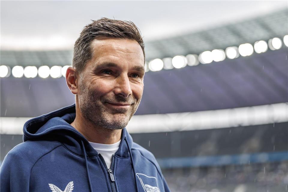 Hertha-Trainer Leitl glaubt an den Aufschwung seines Teams. Andreas Gora/dpa