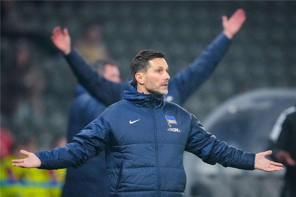 Hertha bestreitet in Länderspielpause Test gegen St. Pauli Hertha-Trainer Stefan Leitl bittet St. Pauli zum Testspiel.Soeren Stache/dpa