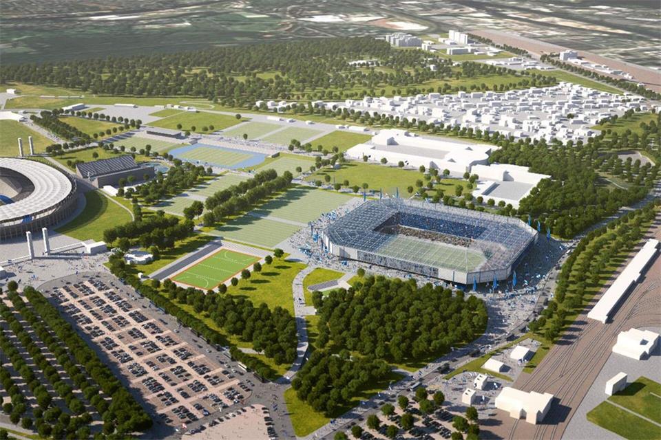 Hertha erhält bei der Stadionfrage das Go für eine Voranfrage. (Archivbild)Hertha BSC / AS+P/HHVision/dpa