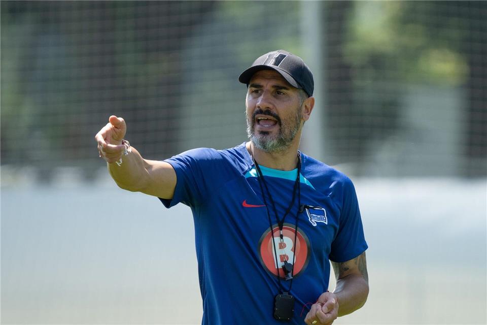 Herthas ehemaliger Cheftrainer Cristian Fiel ist nun Co-Trainer bei RB Leipzig. (Archivbild)Soeren Stache/dpa