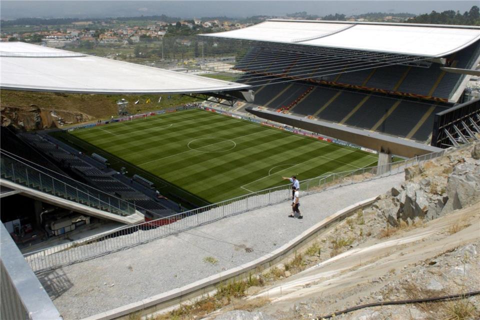 Hier ist der SC Freiburg in der Europa League gefordert: im Stadion von Braga. (Archivbild)Bernd Weissbrod/dpa