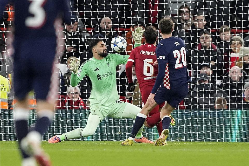 Hier kassiert der FC Liverpool das nächste Gegentor zuhause.Peter Byrne/PA Wire/dpa