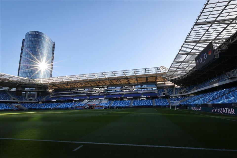 Hier wird gespielt: Blick ins Nationalstadion in Bratislava.Christian Charisius/dpa
