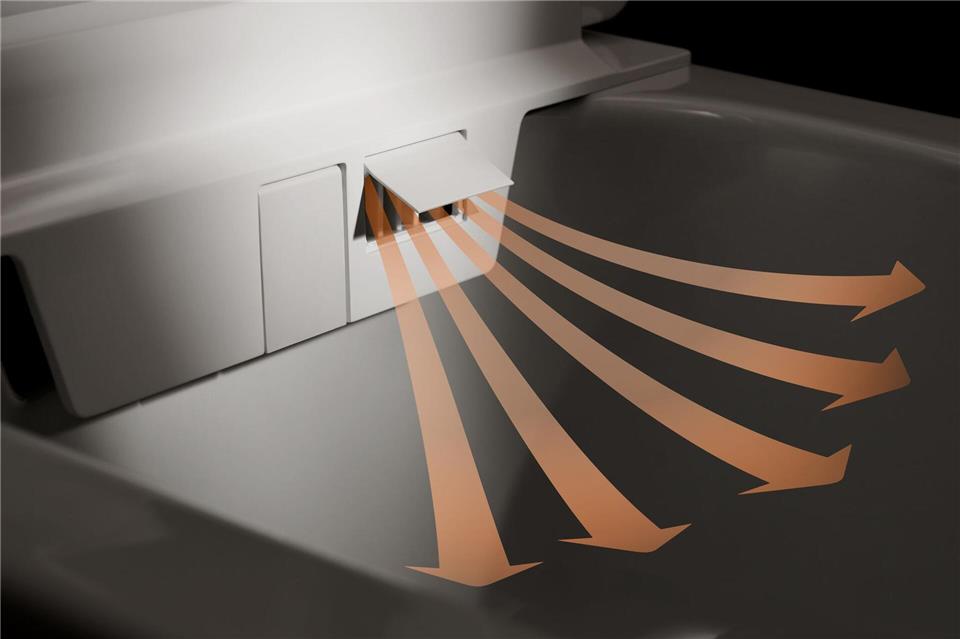 Hitze unterm Hintern? Ein Warmluftföhn lässt sich nach persönlichen Vorlieben einstellen.hansgrohe/Hansgrohe SE/dpa-tmn