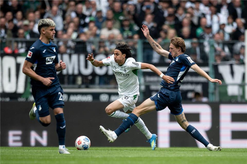 Hoffenheim unterlag Borussia Mönchengladbach.Fabian Strauch/dpa