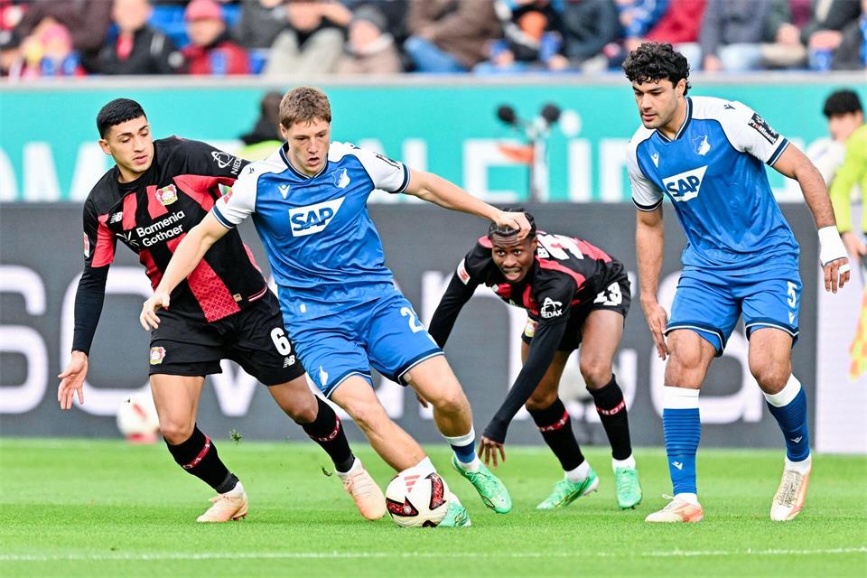 Hoffenheims Alexander Prass wurde am Ball unter Druck gesetzt.Uwe Anspach/dpa
