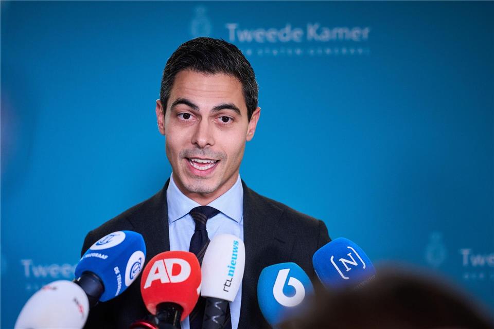 Hofft auf Kooperation im Parlament: Rob Jetten von der Partei D66.Phil Nijhuis/AP/dpa