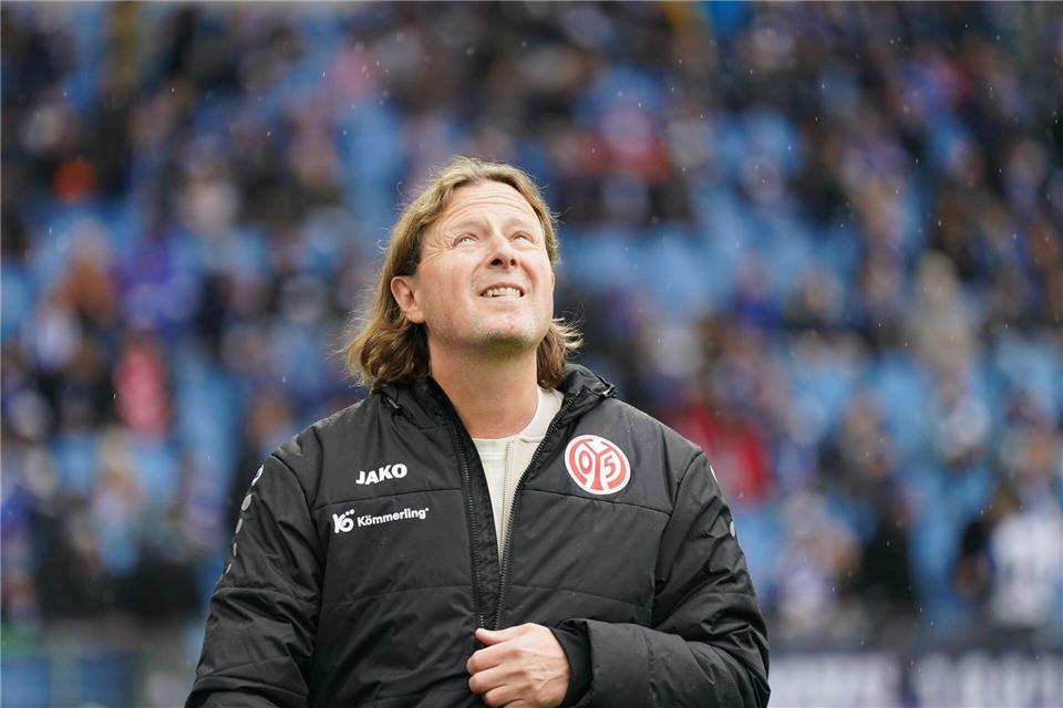 Hofft auf einen Mutmacher in der Conference League: der Mainzer Trainer Bo Henriksen. (Archivbild) Marcus Brandt/dpa
