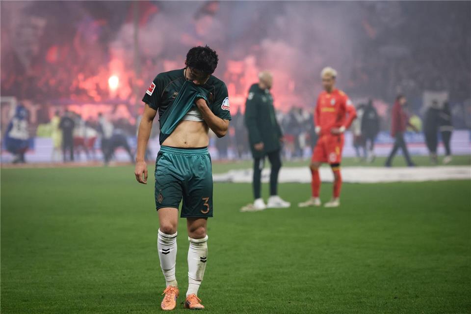 Hohe Geldstrafe für Werder Bremen.Christian Charisius/dpa