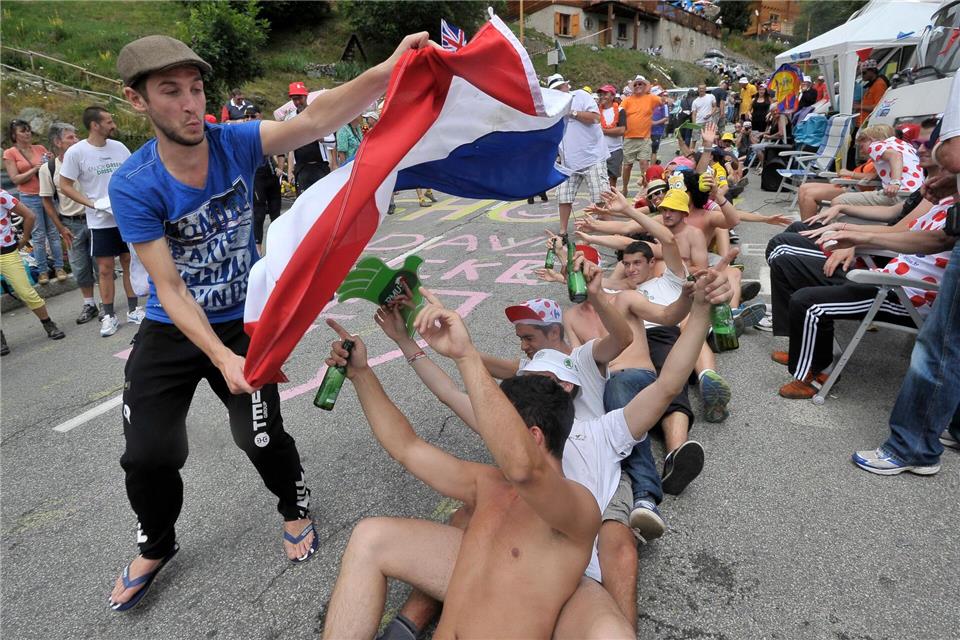 Holländische Fans sind in Alpe d’Huez besonders laut. (Archivbild)picture alliance / dpa