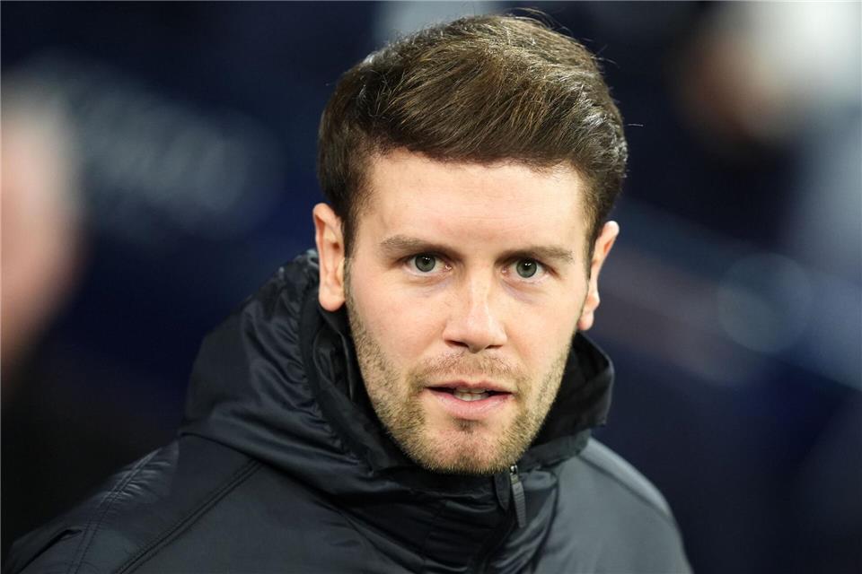 Holte einen Punkt bei Manchester City: Der deutsche Trainer Fabian Hürzeler.Mike Egerton/PA Wire/dpa