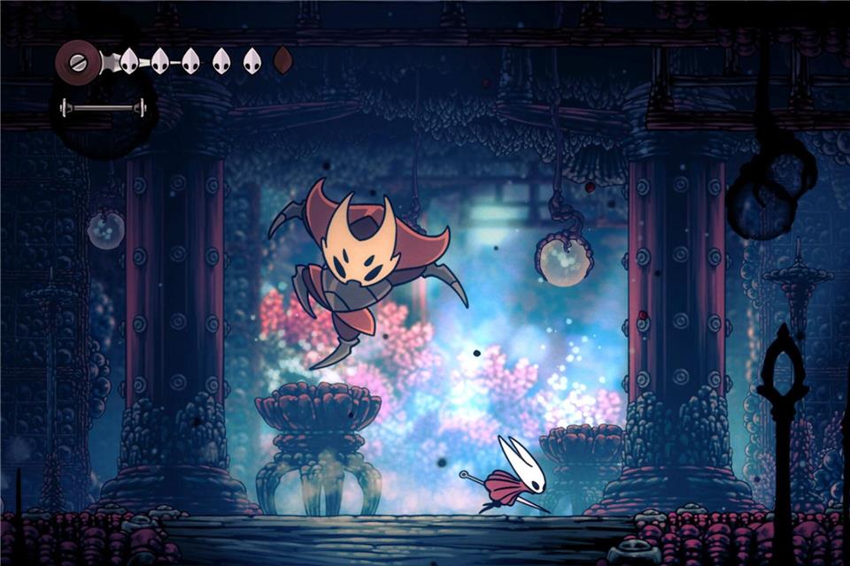 Hornet in einem Boss-Fight in „Hollow Knight: Silksong“.Team Cherry/dpa-tmn