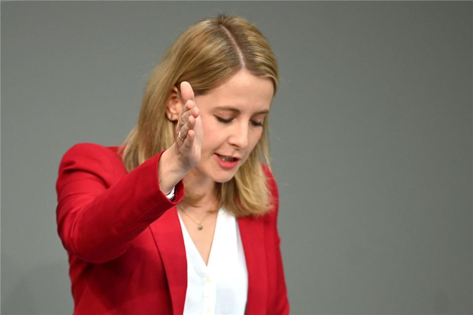 Hubertz gilt als politische Senkrechtstarterin - sie war früher Unternehmerin und gründete ein Startup. (Archivbild)Rabea Gruber/dpa