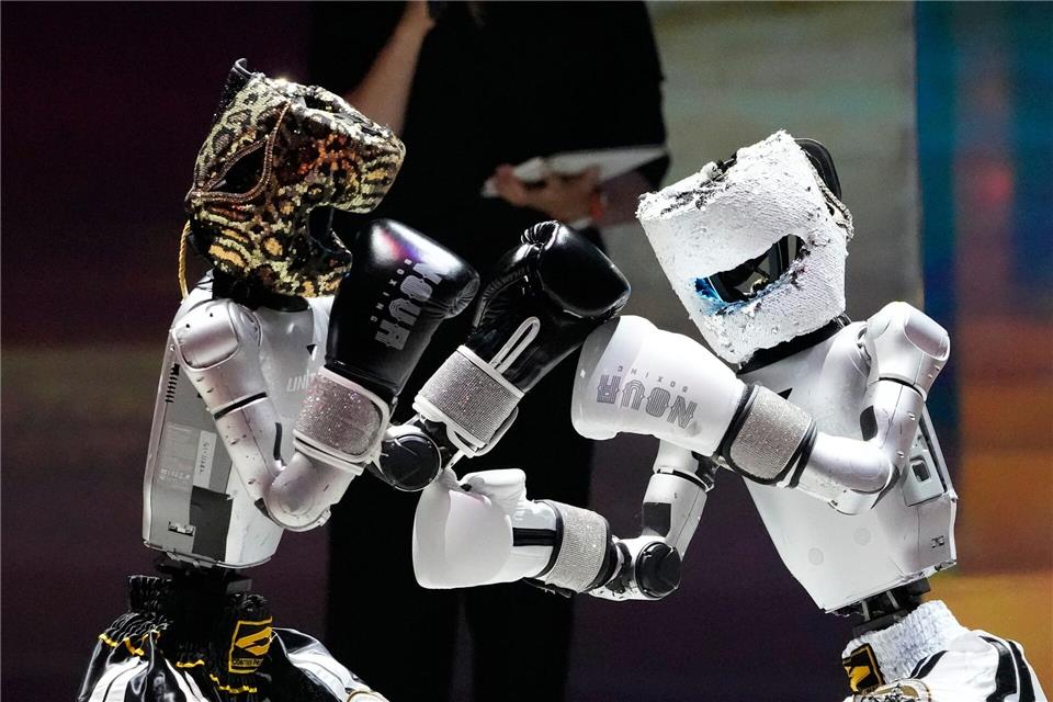 Humanoide Roboter boxen in Südkorea gegeneinanderAhn Young-joon/AP/dpa