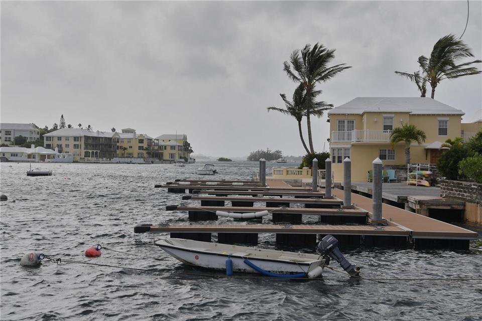 Hurrikan „Imelda“ hat die Inselgruppe Bermuda im Nordatlantik erreicht.Anthony Wade/AP/dpa