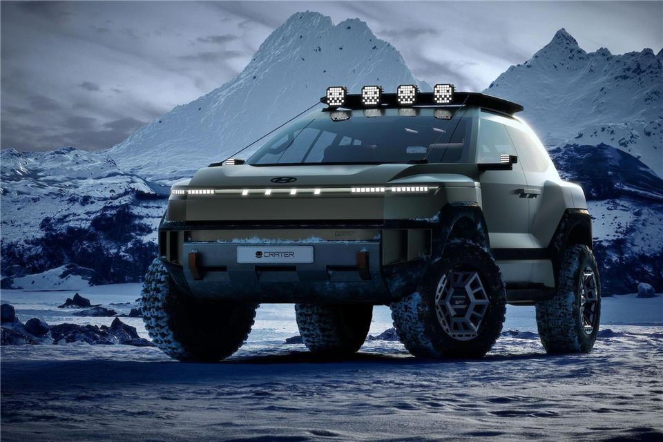 Hyundai präsentiert mit dem Crater Concept einen robusten Offroader für echte Abenteuer abseits befestigter Straßen.Hyundai/dpa-tmn