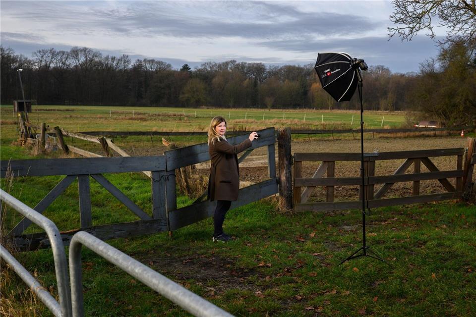 „Ich liebe mein Land“, sagt Andrea Giesel über Niedersachsen.Julian Stratenschulte/dpa