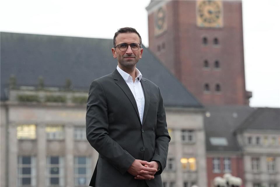 „Ich möchte eine Stimme sein für die Menschen“, sagte Grünen-Kandidat Samet Yilmaz.Marcus Brandt/dpa