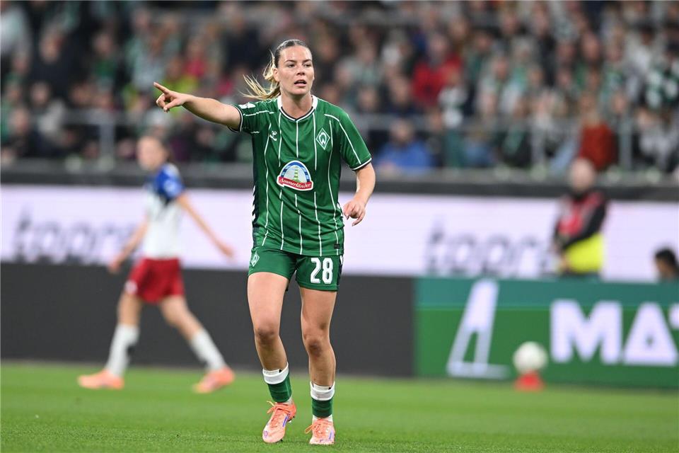 Ihr gelang der Ausgleich gegen RB Leipzig: Juliane Wirtz von Werder Bremen (Archivbild)Carmen Jaspersen/dpa