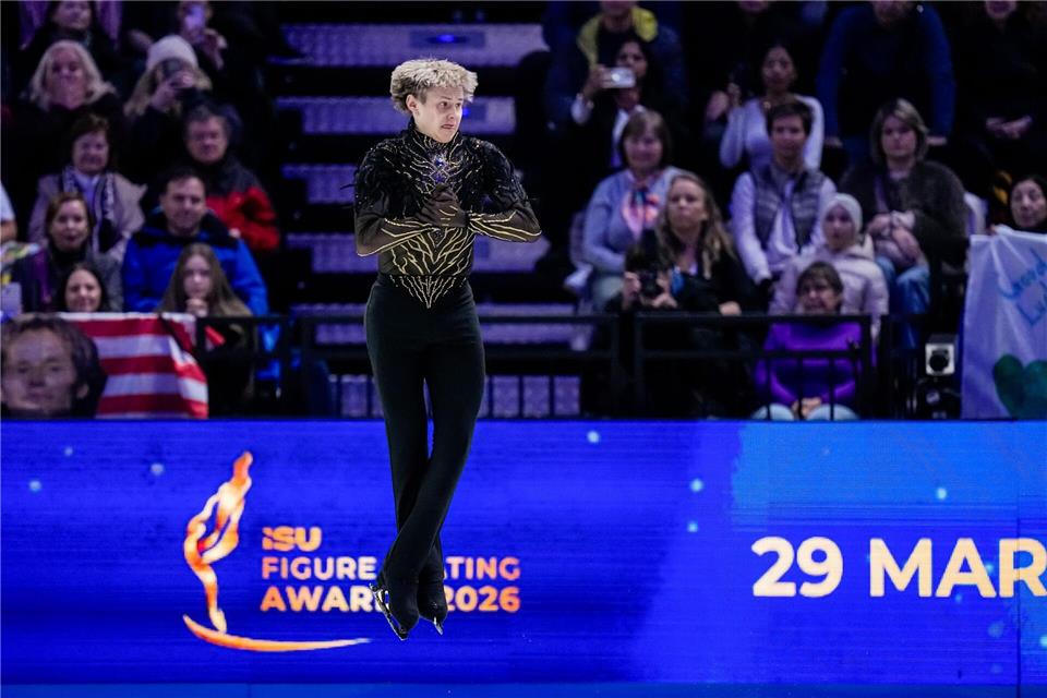 Ilia Malinin zeigte in seiner Kür fünf Vierfachsprünge.Petr David Josek/AP/dpa