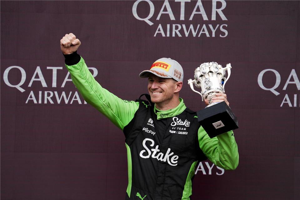 Im 239. Grand Prix schaffte es Nico Hülkenberg erstmals auf ein Formel-1-Podium.Andrew Matthews/PA Wire/dpa