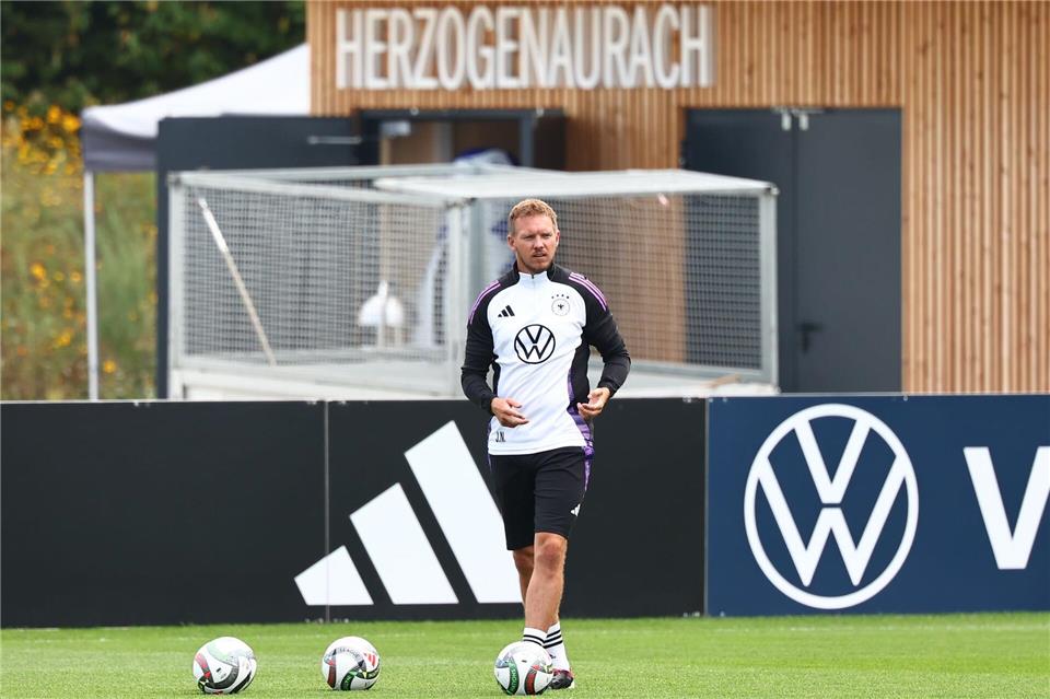 Nagelsmanns wichtige Quali-Woche beginnt ohne Woltemade Im DFB-Stammquartier bereitet Julian Nagelsmann die Nationalspieler auf die WM-Quali-Spiele vor.Daniel Karmann/dpa