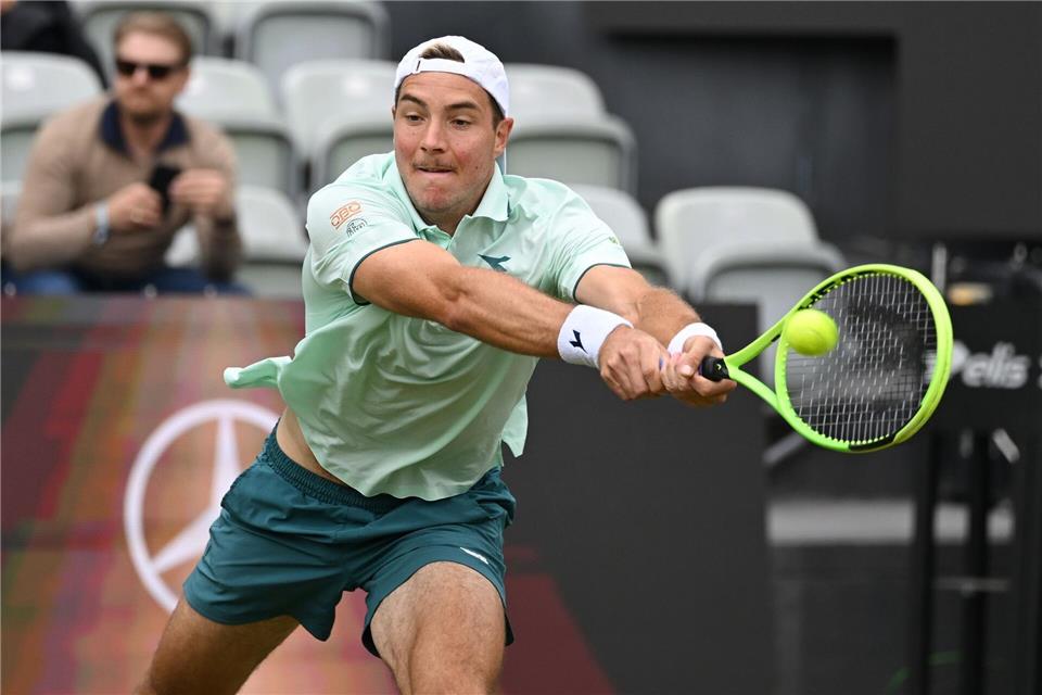Im Doppel mit Yannick Hanfmann im Stuttgarter Finale: Jan-Lennard Struff.Marijan Murat/dpa