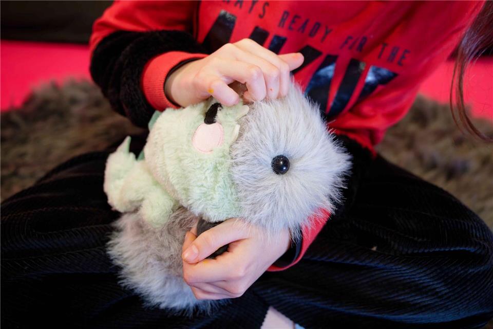 Im „Elektronischen Streichelzoo“ im ZKM Karlsruhe können Interessierte Roboter-Meerschweinchen streicheln.Uwe Anspach/dpa