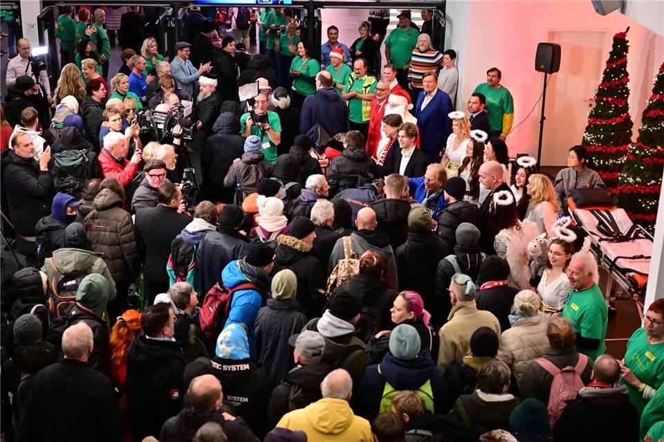 Im Estrel Hotel war der Andrang groß.Sebastian Christoph Gollnow/dpa