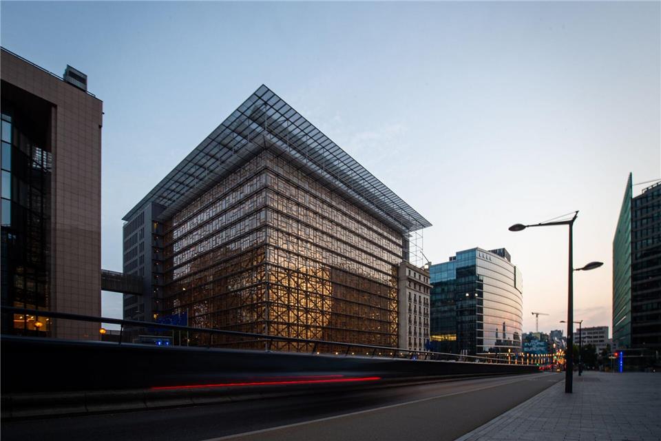 Im Europagebäude in Brüssel kamen am Donnerstagmorgen die Außenminister der Mitgliedstaaten zusammen. (Archivbild)Arne Immanuel Bänsch/dpa