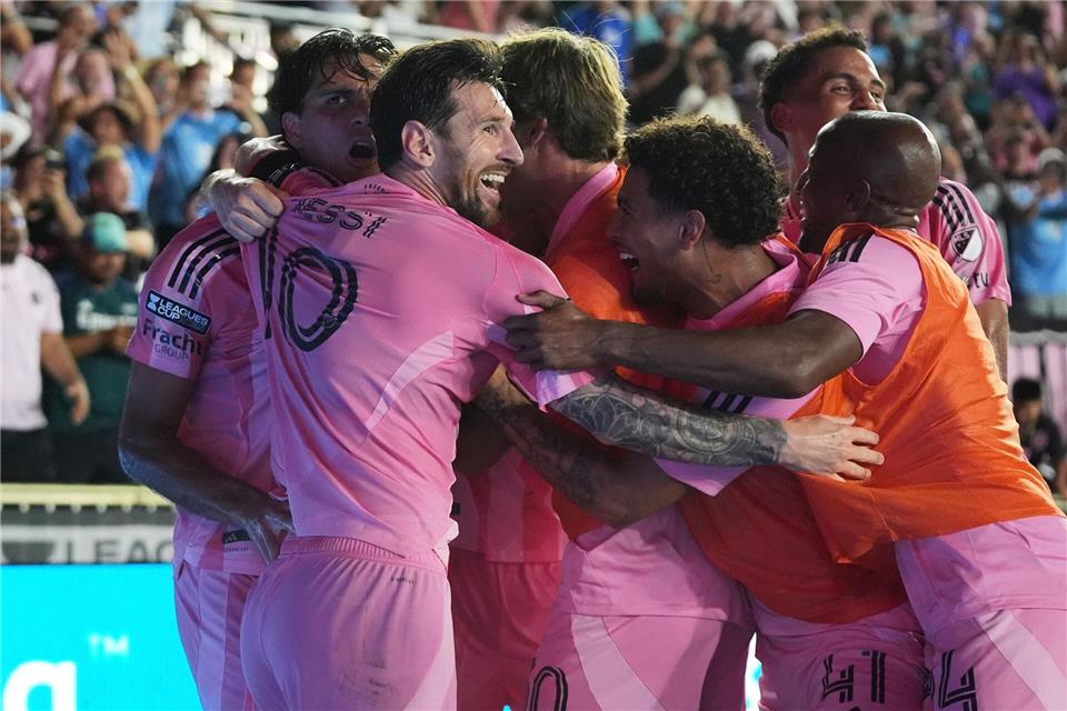 Messi führt Miami ins Finale des Leagues Cups - Reus raus  Im Finale des Leagues Cups: Inter Miami.Lynne Sladky/AP/dpa