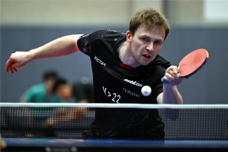 Im Grand-Smash-Halbfinale: Der deutsche Tischtennis-Profi Benedikt Duda.Federico Gambarini/dpa