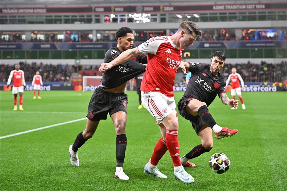 Im Hinspiel lieferten sich Bayer 04 und Arsenal eine enge Partie.Anke Waelischmiller/dpa