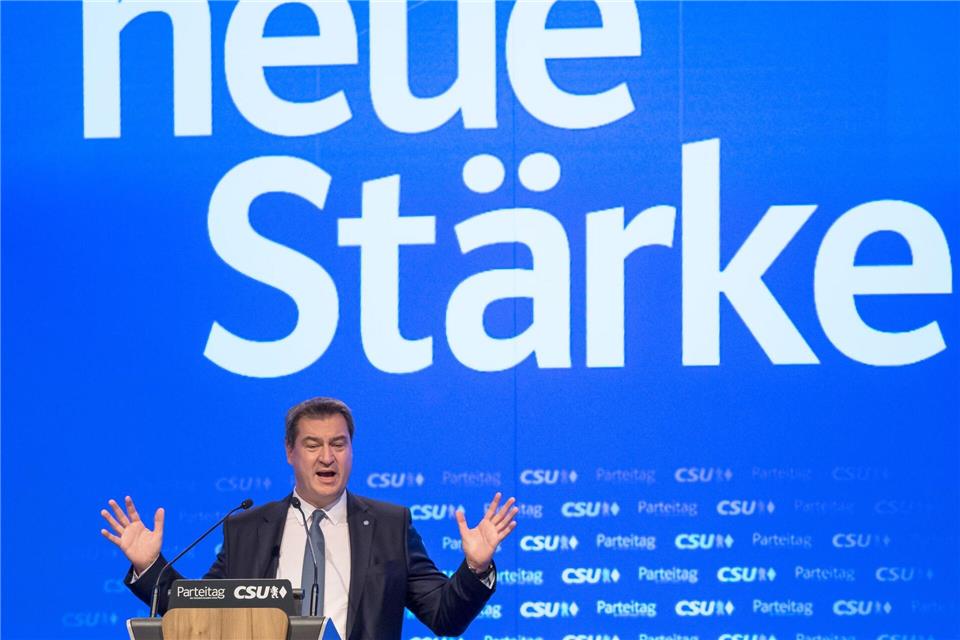 Im Januar 2019 wurde Markus Söder erstmals zum CSU-Chef gewählt. (Archivbild)Peter Kneffel/dpa