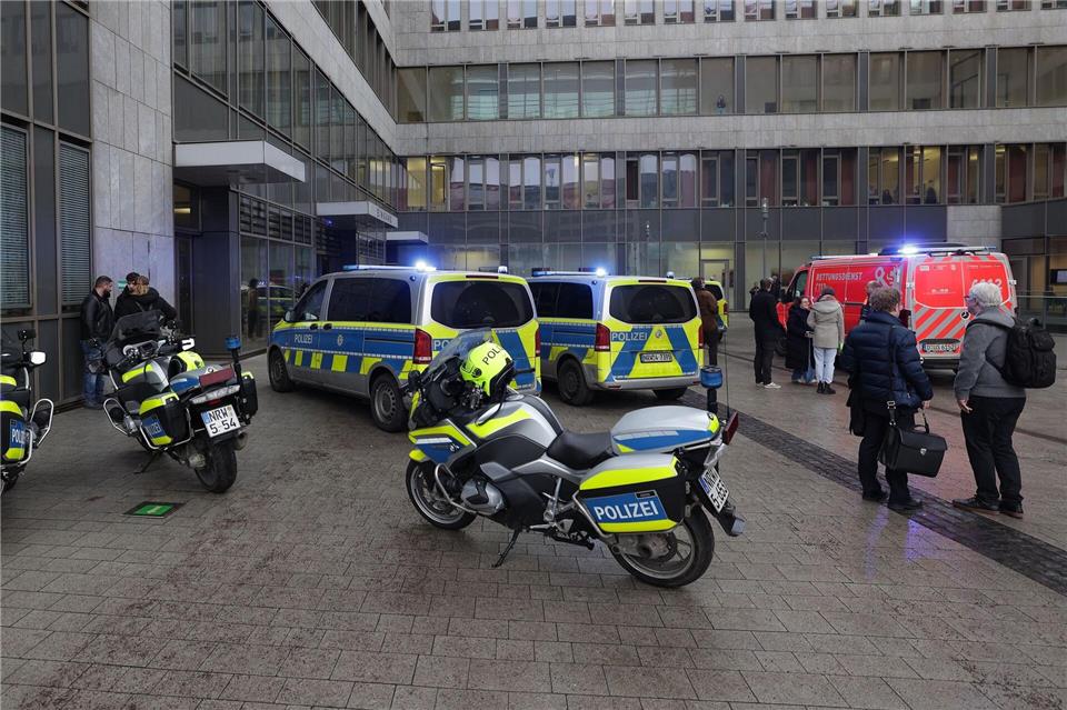 Im Landgericht kam es zu einer Massenschlägerei. David Young/dpa