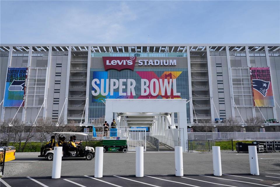 Im Levi’s Stadium in Santa Clara findet der Super Bowl statt.Godofredo A. Vásquez/AP/dpa