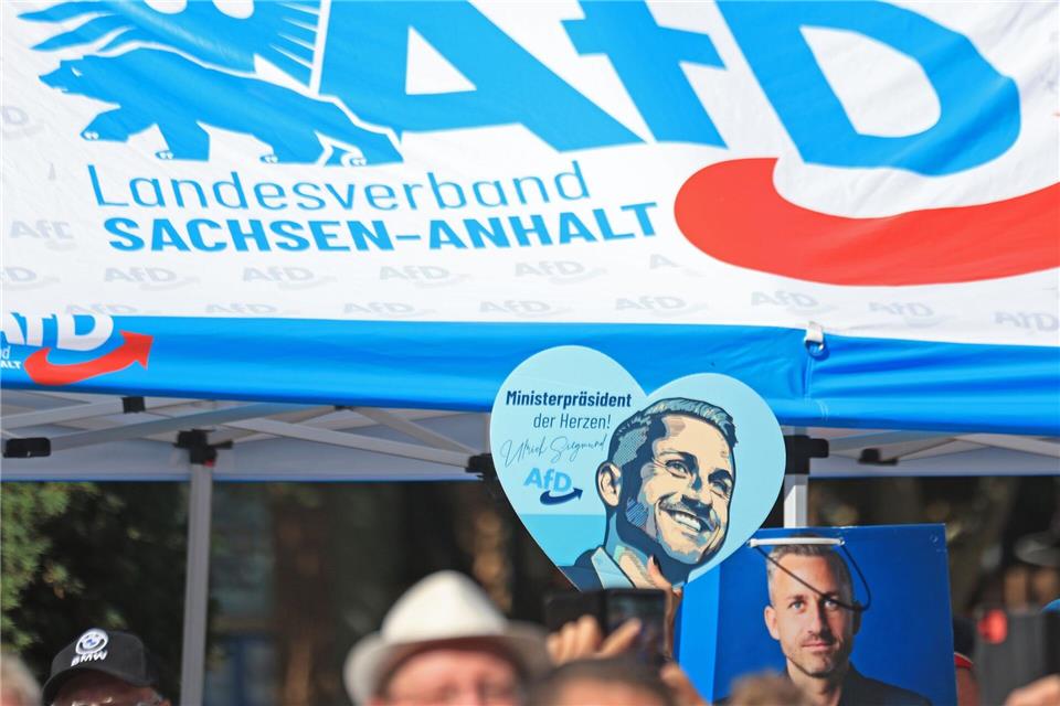 Im Magdeburger Stadtteil Salbke kam es am Dienstag zu einer Auseinandersetzung an einem AfD-Wahlkampfstand. (Symbolbild)Matthias Bein/dpa