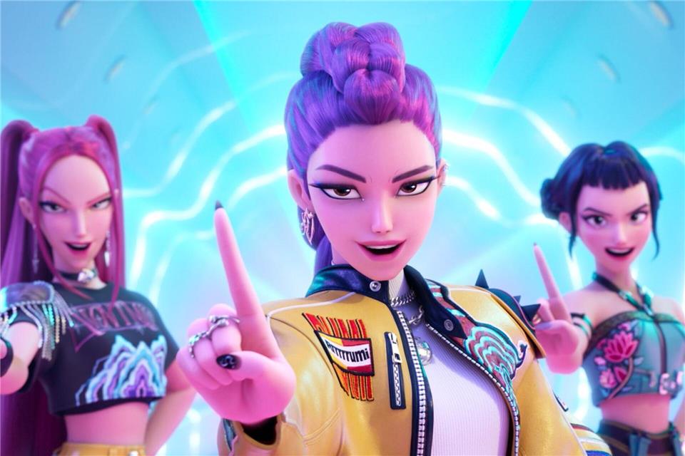 Im Netflix-Hit „KPop Demon Hunters“ geht es um die Girl-Band Huntrix.-/©2025 Netflix/dpa