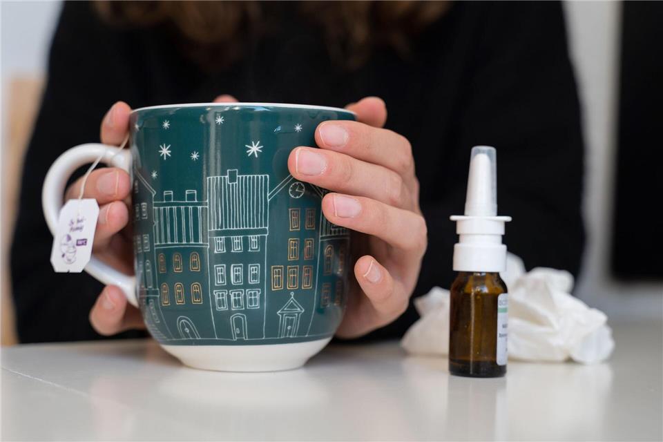 Im Saarland litten besonders viele Menschen an Schnupfen. (Symbolbild)Alicia Windzio/dpa